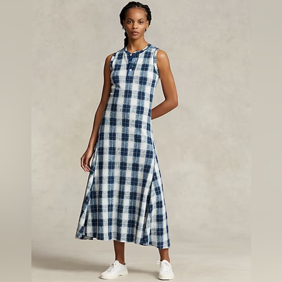 Polo Ralph Lauren Dresses & Skirts - POLO‎ Ralph Lauren Buffalo Plaid Cotton Henley Dress L